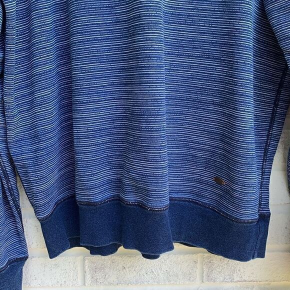 True Grit California 100% cotton blue striped sweatshirt thick teeshirt men’s XL - Picture 3 of 8